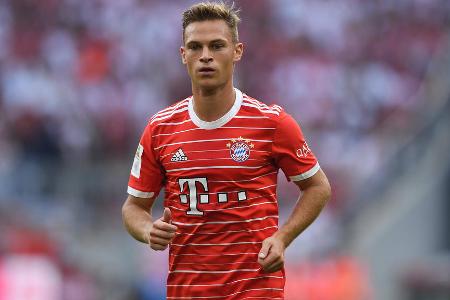 MITTELFELD: Joshua Kimmich - Note: 4,0 - Wurde im Spielaufbau erneut fast immer früh gestört und konnte dem Spiel deshalb nur selten seinen Stempel aufdrücken. Blieb in der Defensive auch in kritischen Momenten nicht fehlerfrei. Erzwang später immerhin noch das zweite Bayern-Tor mit seinem Chipball auf den zweiten Pfosten.
