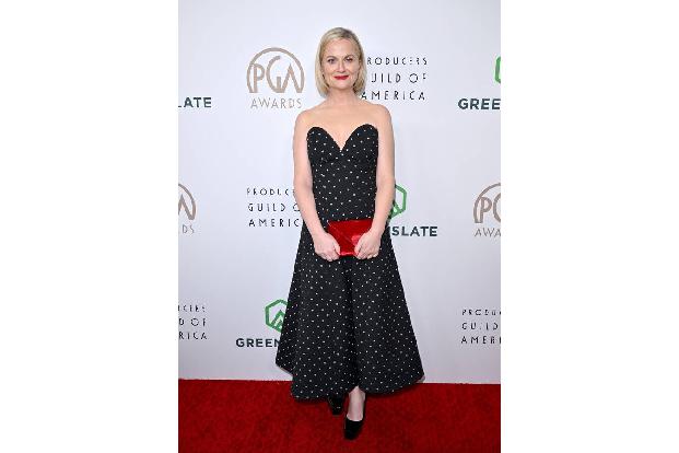 ....Amy Poehler auf Punkte setzte: Ihr Outfit stammte von Lela Rose.
