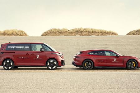 VW ID. Buzz Porsche Taycan Renndienst Historie