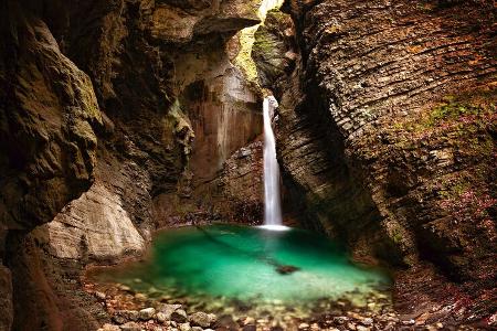 Kazjak-Wasserfall in Slowenien