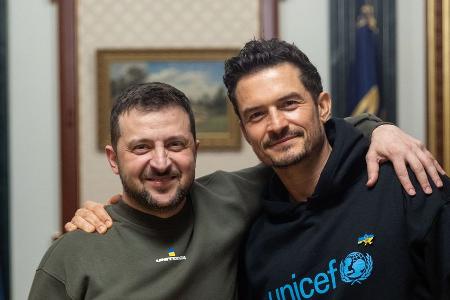 Orlando Bloom trifft in Kiew Wolodymyr Selenskyj