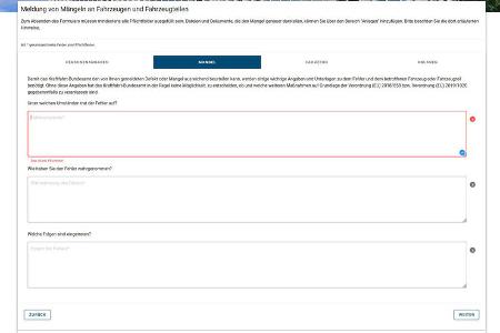 Kraftfahrtbundesamt (KBA) Mangel-Melder