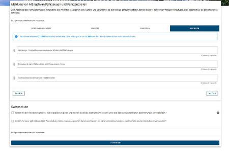 Kraftfahrtbundesamt (KBA) Mangel-Melder