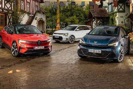Cupra Born, Kia Niro EV, Renault Megane E-Tech