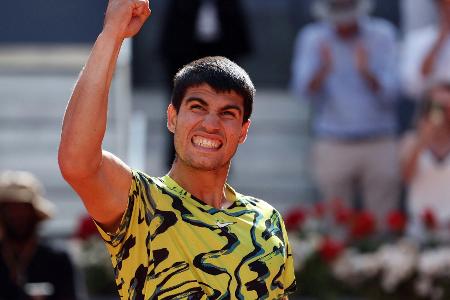 Tennis: Geburtstagskind Alcaraz im Finale von Madrid