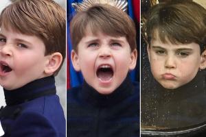 Am Krönungstag: Prinz Louis begeistert erneut als Grimassen-König