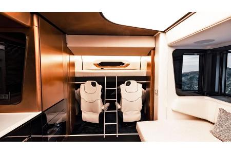 Bett über Cockpit, Dembell, Luxuswohnmobil