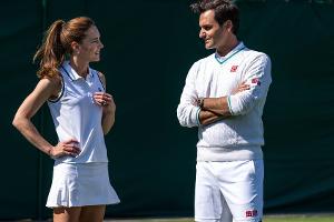 Kurz vor Wimbledon: Prinzessin Kate spielt Tennis mit Roger Federer