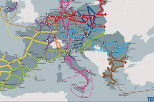 Europäisches Transportnetz TEN-T Straßennnetz