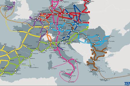 Europäisches Transportnetz TEN-T Straßennnetz