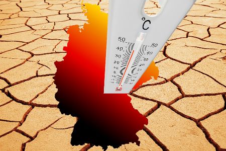 Temperaturanzeige bei Hitze