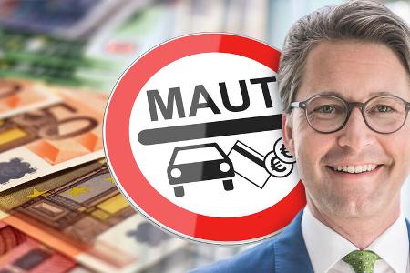 Andreas Scheuer Maut Geld Collage