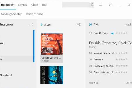 Der Dopamine Musik Player durchsucht die Musiksammlung schnell und findet passende Songs, die mit einem einfachen Mausklick abgespielt werden können.