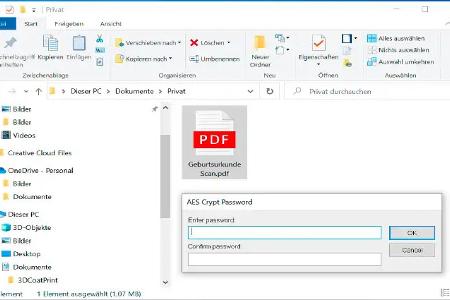 AES Crypt erweitert den Windows-Explorer um eine bequeme Verschlüsselungsoption. Mit dem AES-Algorithmus und einem Passwort können Dateien geschützt werden.