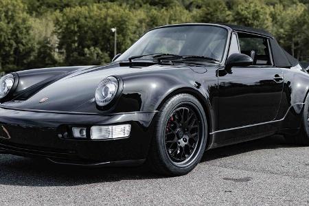 Sacrilege Motors SR001 Blackbird auf Basis Porsche 911 964 America Roadster