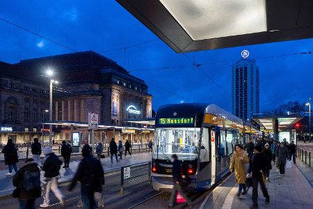 Leipziger Hauptbahnhof bei Nacht