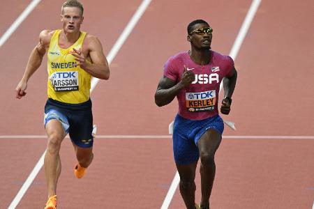 100 m: Kerley locker weiter, Jacobs mit Problemen