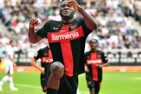 Doppelpack Boniface: Leverkusen siegt mühelos in Gladbach