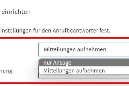 Einrichtung des Anrufbeantworters