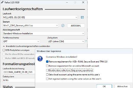Sollte die Installation von Windows 11 aufgrund vermeintlich nicht kompatibler Hardware fehlschlagen, kann das Problem unkompliziert mithilfe des USB-Stick-Konfigurationstools Rufus behoben werden.
