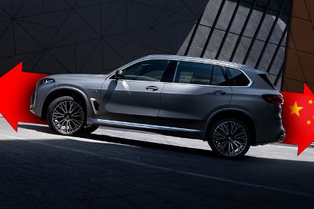 BMW X5 Langversion China Aufmacher Pfeile