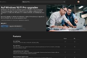 Upgrade-Option in der Microsoft Store-App.