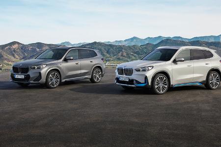 BMW X1 xDrive30e (links), BMW iX1 xDrive30