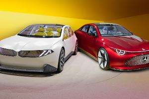 BMW Neue Klasse Mercedes CLA Concept Collage