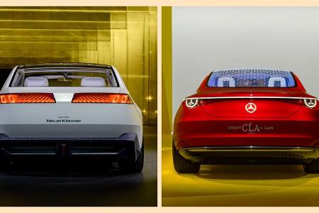 BMW Vision Neue Klasse plus Mercedes Concept CLA 