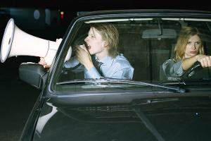 Lausprecher, Megafon, Auto, Warnung, Warntag