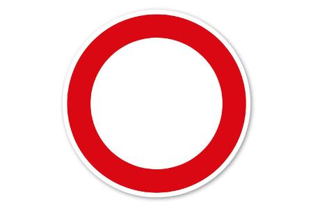 Verkehrszeichen 250 Durchfahrt verboten, Verbot für Kfz aller Art