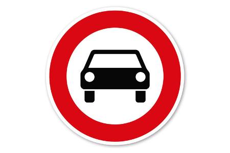 Verkehrszeichen 251 Verbot für Kraftwagen