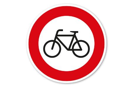 Verkehrszeichen 254 Verbot für Radverkehr
