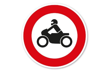 Verkehrszeichen 255 Verbot für Krafträder