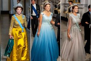 Silvia, Victoria und Madeleine sorgen für Glamour beim Bankett