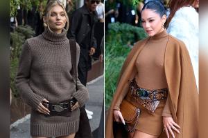 Strickkleid mit Gürtel: Diesen Herbst-Look lieben die Stars