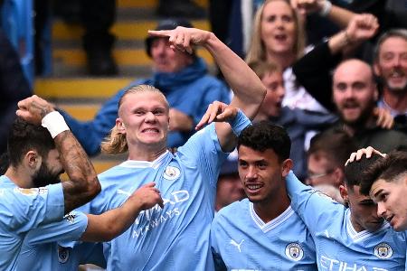Haaland trifft: ManCity trotz Unterzahl weiter makellos