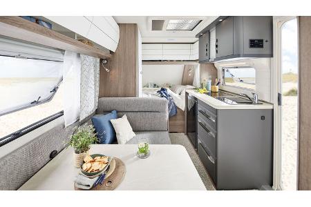 Wohnwagen Hobby Ontour 390 sf Totale Interieur