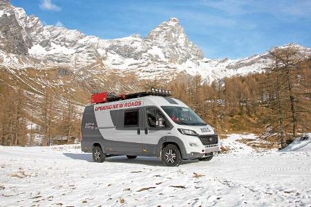 Der ducato 4x4 wurde 10 cm höher gelegt.