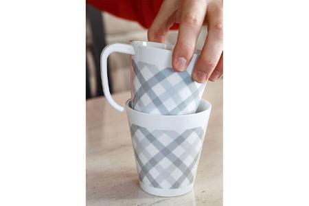 2 Tassen Geschirrtest