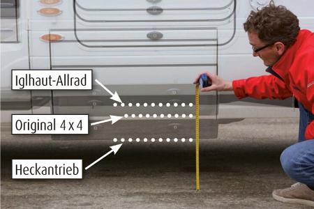 17 Zentimeter mehr Bodenfreiheit.