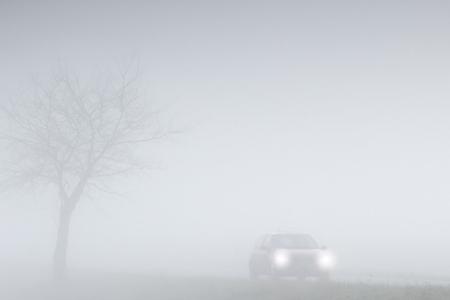 Schlechte Sicht bei Nebel