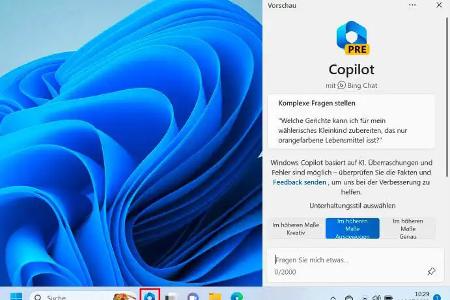 Bisher ist das neue KI-Tool Copilot nur in den Preview-Versionen von Windows 11 verfügbar. In der Zukunft wird es jedoch dazu beitragen, die Bedienung des Betriebssystems insgesamt zu erleichtern.
