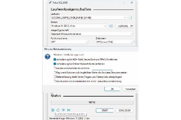 Mit der Freeware Rufus ist es einfach, die Systemanforderungen von Windows 11 zu umgehen.