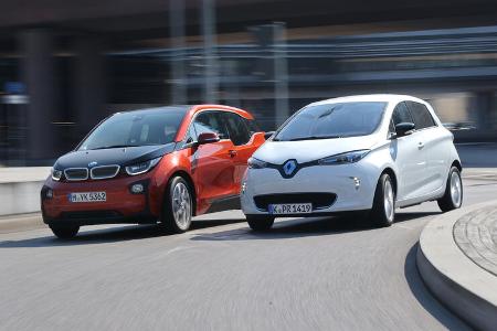 BMW i3, Renault Zoe Intense, Frontansicht