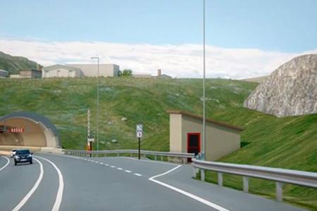 Eysturoy-Tunnel Kreisverkehr Färöer