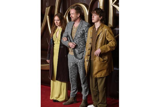Superstar Damian Lewis erschien in Begleitung seiner Kids Gulliver und Manon...