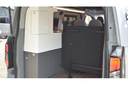 Heck, Sitzbank, Verlängerung, ausklappbar, Schwarz