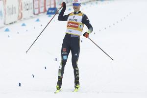 Kombinierer Geiger in Ramsau auf Podestkurs