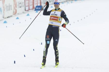 Kombinierer Geiger in Ramsau auf Podestkurs